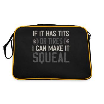 Car mechanic, mechanic, car mechanic - Retro Bag - black/gold - Back