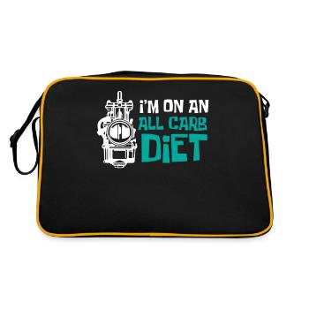 Car mechanic, mechanic, car mechanic - Retro Bag - black/gold - Back