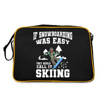 Snowboarders, snowboarders - Retro Bag - black/gold - Back