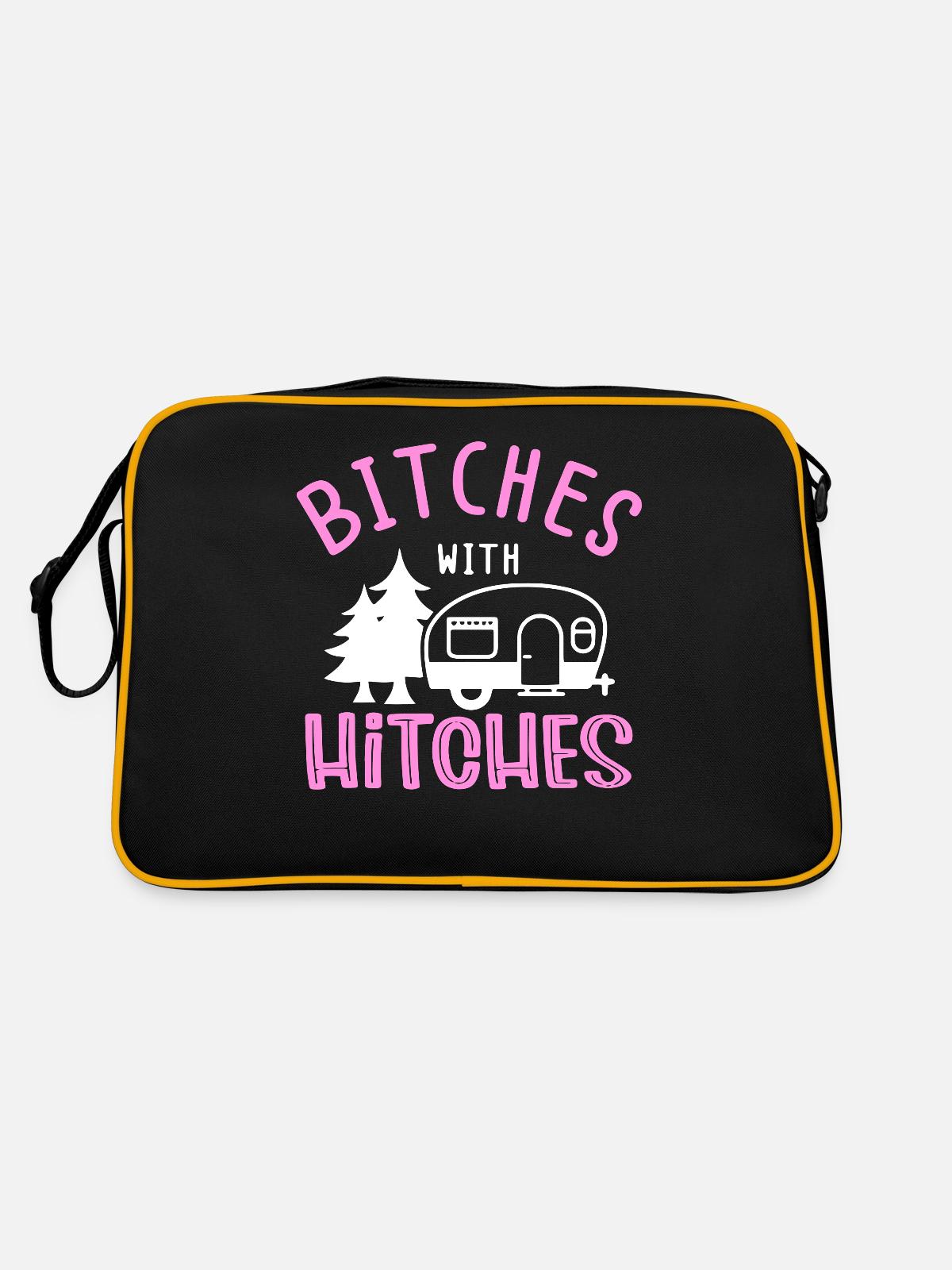 Motorhome Camping - Retro Bag - black/gold - Back