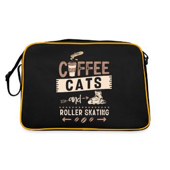 Roller, patinage, patinage à roulettes - Sac Retro - noir/or - Dos