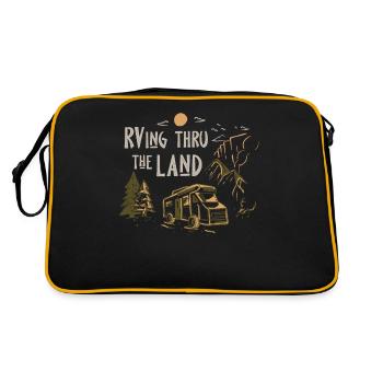 Wohnmobilcamping, RV - Retro Tasche - Schwarz/Gold - Hinten
