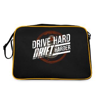 drifting, car type, car lover, car tuning - Retro Bag - black/gold - Back