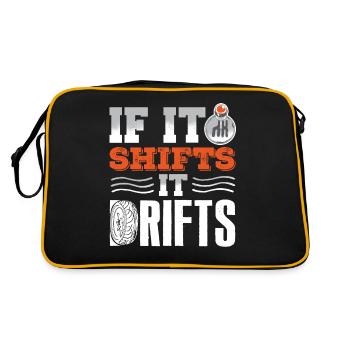 drifting, car type, car lover, car tuning - Retro Bag - black/gold - Back