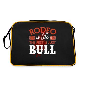 Rodéo, Équitation western, Amoureux des chevaux - Sac Retro - noir/or - Dos