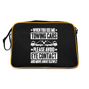 Tow Truck Service Tow Truck Driver - Retro Bag - black/gold - Back