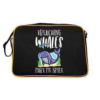 Observation des baleines, biologie marine, sciences de la mer - Sac Retro - noir/or - Dos