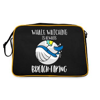 Observation des baleines, biologie marine, sciences de la mer - Sac Retro - noir/or - Dos