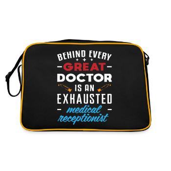 Medical receptionist - Retro Bag - black/gold - Back