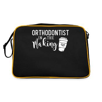 Orthodontiste, Dentiste, Orthodontie, - Sac Retro - noir/or - Dos