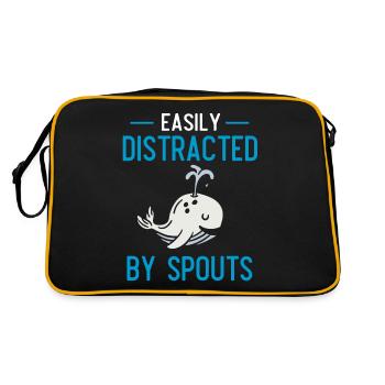 Baleines, baleines, observation des baleines, observation des baleines - Sac Retro - noir/or - Dos