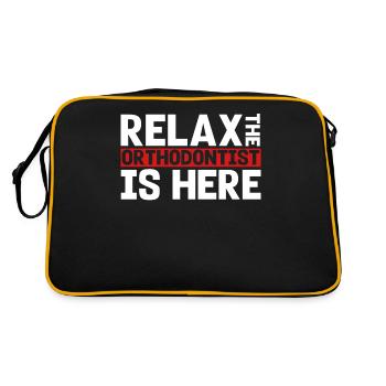 Orthodontiste, Dentiste, Orthodontie, - Sac Retro - noir/or - Dos
