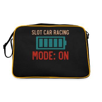 Slotcar-Rennen - Retro Tasche - Schwarz/Gold - Hinten
