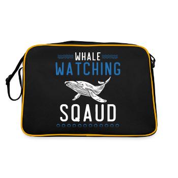 Baleines, baleines, observation des baleines, observation des baleines - Sac Retro - noir/or - Dos