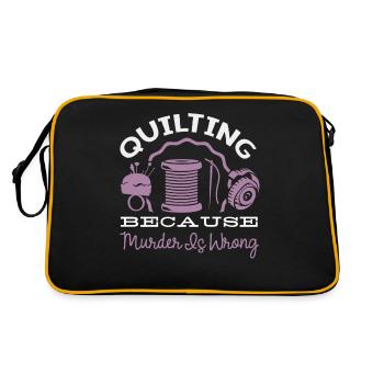 Courtepointe, Tricot, Machines à coudre, Couture - Sac Retro - noir/or - Dos