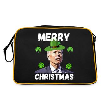 Biden St Patricks Day Joyeux Noël Chemise, FJB - Sac Retro - noir/or - Dos
