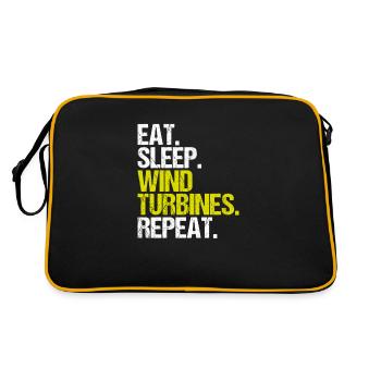 Service Technician Wind Turbines Wind Energy - Retro Bag - black/gold - Back