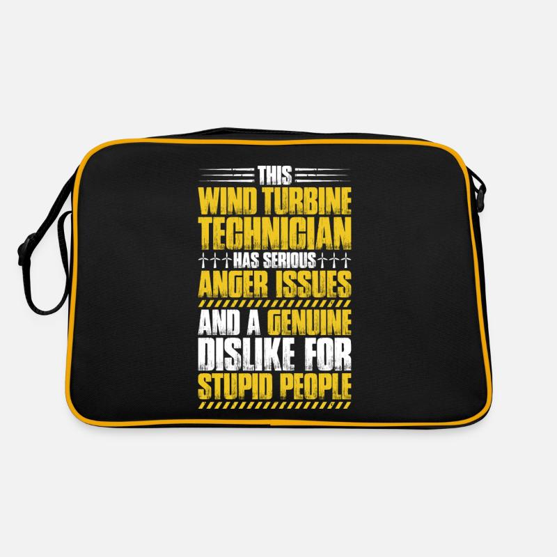 Service Technician Wind Turbines Wind Energy Retro Bag
