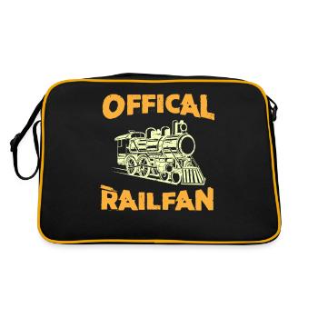 Échelle de chemin de fer, Railfan de chemin de fer - Sac Retro - noir/or - Dos