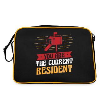 Postal worker, postal worker, postman - Retro Bag - black/gold - Back