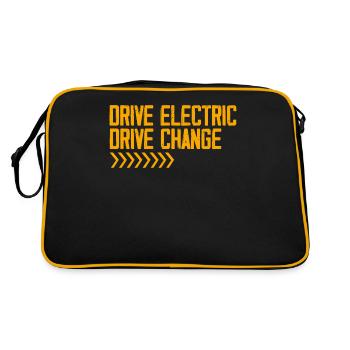 Renewable Energy, E-Cars, EV Life, EV Drivers - Retro Bag - black/gold - Back
