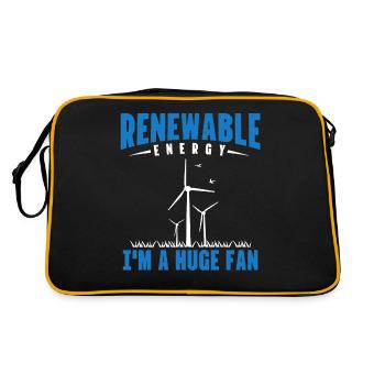 Renewable Energy, E-Cars, EV Life, EV Drivers - Retro Bag - black/gold - Back