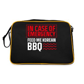 Koreanisches BBQ, Koreanisch - Retro Tasche - Schwarz/Gold - Hinten