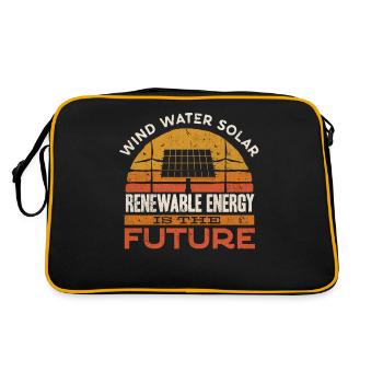Énergie solaire, Énergie renouvelable - Sac Retro - noir/or - Dos
