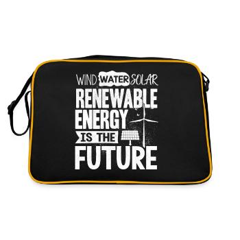 Énergie solaire, Énergie renouvelable - Sac Retro - noir/or - Dos