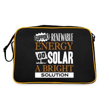 Énergie solaire, Énergie renouvelable - Sac Retro - noir/or - Dos