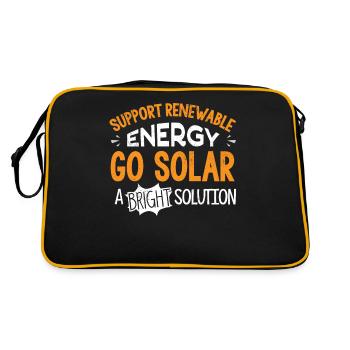 Énergie solaire, Énergie renouvelable - Sac Retro - noir/or - Dos