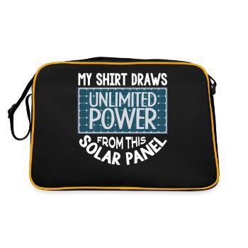 Énergie solaire, Énergie renouvelable - Sac Retro - noir/or - Dos