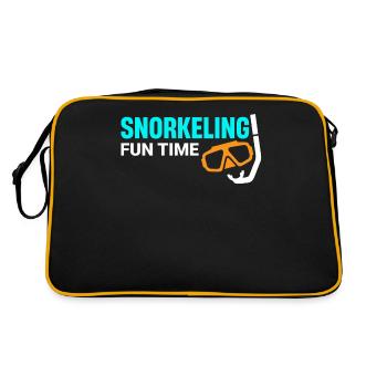 Snorkeling, snorkeling, diving, underwater - Retro Bag - black/gold - Back