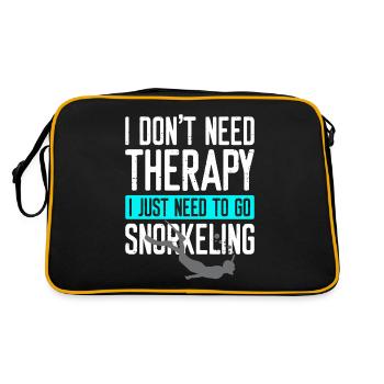 Snorkeling, snorkeling, diving, underwater - Retro Bag - black/gold - Back