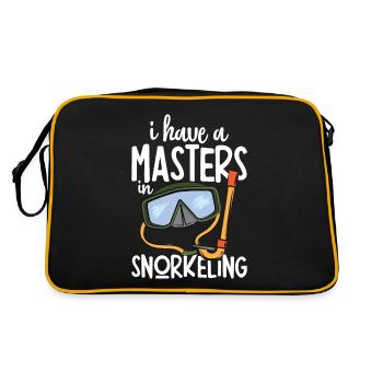 Snorkeling, snorkeling, diving, underwater - Retro Bag - black/gold - Back