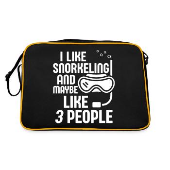 Snorkeling, snorkeling, diving, underwater - Retro Bag - black/gold - Back