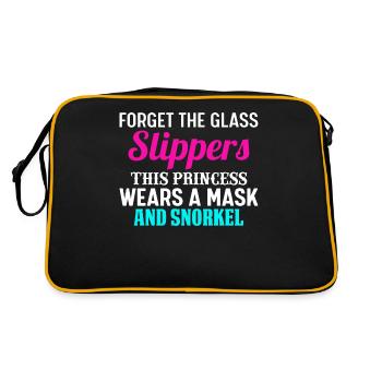 Snorkeling, snorkeling, diving, underwater - Retro Bag - black/gold - Back