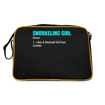 Snorkeling, snorkeling, diving, underwater - Retro Bag - black/gold - Back
