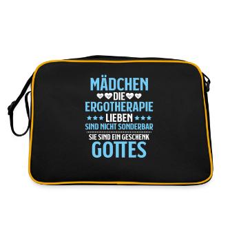 Ergotherapeut Ergotherapie Occupational Therapist - Retro Tasche - Schwarz/Gold - Hinten