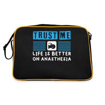 Anesthesiologist, Anesthesiology - Retro Bag - black/gold - Back