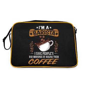 Barista, coffee machine - Retro Bag - black/gold - Back