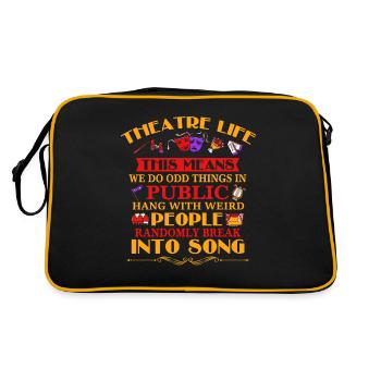 Broadway, Musical, Nerd de théâtre - Sac Retro - noir/or - Dos