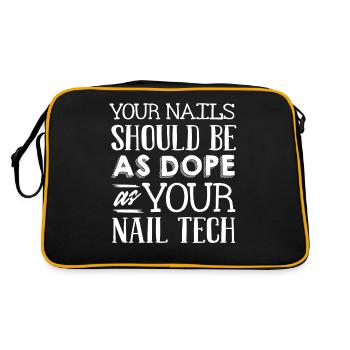 Nail technician, Nail service, Nails, Nailstalon - Retro Bag - black/gold - Back