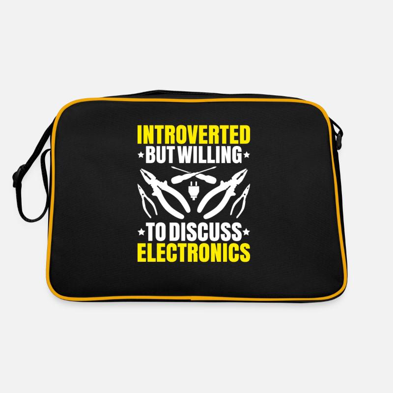 Electronics Electrician Electrician Lineman - Retro Bag - black/gold