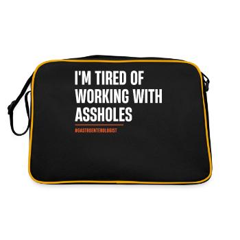 Gastroenterology, Gastroenterologist - Retro Bag - black/gold - Back