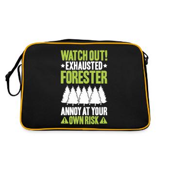 Forestier Forestier Forestier Travailleurs forestiers Forêt - Sac Retro - noir/or - Dos