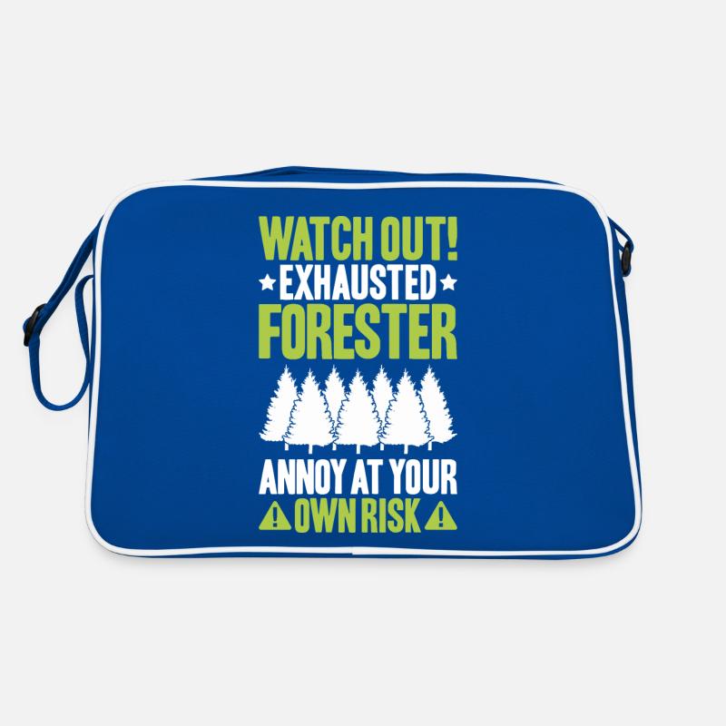 Förster Forstwirtschaft Forester Waldarbeiter Wald Retro Tasche