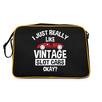 Slot car, course de slot car - Sac Retro - noir/or - Dos