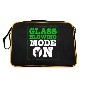 Glassblowers, glass production, glass craftsmanship - Retro Bag - black/gold - Back