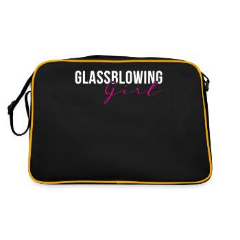 Glassblowers, glass production, glass craftsmanship - Retro Bag - black/gold - Back